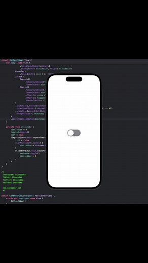 Darkmode Toggle Button Animation for iOS Developer using SwiftUI