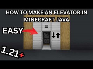 How To Make An Elevator In Minecraft Java