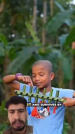 this kid made powerful gun 😱 #facts #woodcarving #experiment