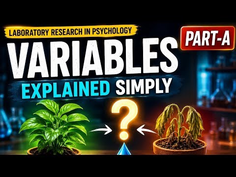 Laboratory Research in psychologyI Understanding Variables in Research 