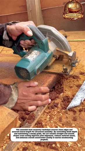 Straight Precision Cross Cutting with a Circular Saw | Hardwood Boat Carpentry