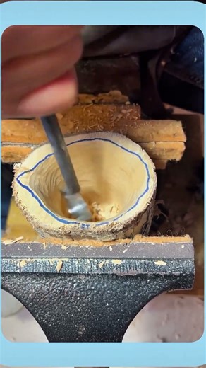 Initial Process of Making a Wooden Cup