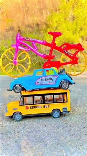 Best RC remote control super School bus racing 🏁￼cycle￼🚲testing #shortsfeed