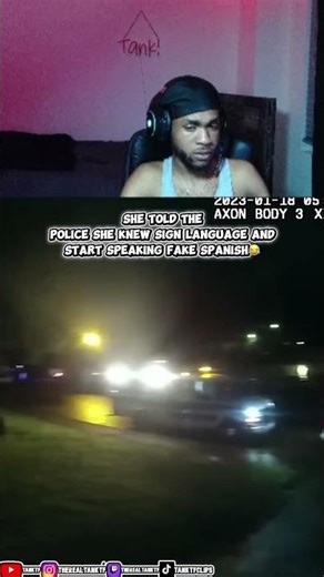 SHE TOLD THE POLICE SHE KNOW SIGN LANGUAGE Twitch:therealtanktf #youtubeshorts #trending #funny