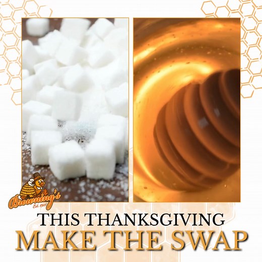 Did you know you can swap sugar for honey in your favorite baking recipes? Here’s the golden rule: Use ¾ cup of honey for every 1 cup of sugar. Just make a few small tweaks: Reduce other liquids by ¼ cup Lower your oven temp by 25°F Add ¼ tsp of baking soda per cup of honey Honey adds moisture, flavor, and that irresistible golden sweetness — plus it’s all-natural and made right here in Idaho. Save this post for your next baking day — your cookies, breads, and cakes will thank you! Stop by our s