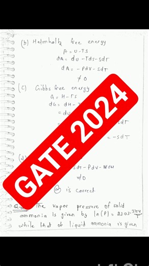 GATE 2024 Physics Thermodynamics and Statistical Mechanics Solutions#gatephysics#gatesolutions#pyq