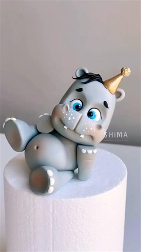 STOP Scrolling! Make This Cute Fondant Hippo 🦛💖 in 30 Seconds!