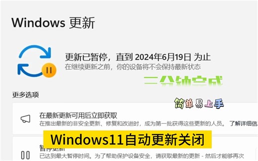 Windows11系统永久关闭更新