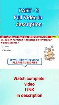 100 Mcqs Endocrine System Part 3 | #nursingcompetitiveexam #bscnursing #nursingexampreparation