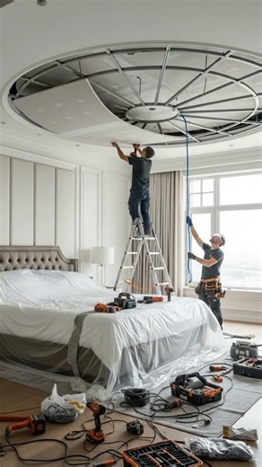 Luxury Circular Ceiling Design | Modern LED Bedroom Ceiling