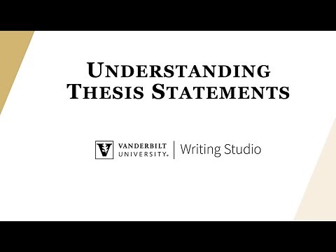 Understanding Thesis Statements