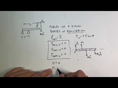 Torque and Equilibrium: forces on a diving board