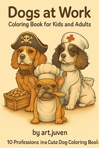 Dogs at Work Coloring Pages – 10 Printable Dog Professions for Kids – Fun & Cute Puppy PDF – Digital Coloring Book for Children - Etsy