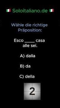 🇮🇹 Quiz Italienisch - Le preposizioni - Wähle die richtige Präposition Teil 9 #italienischlernen