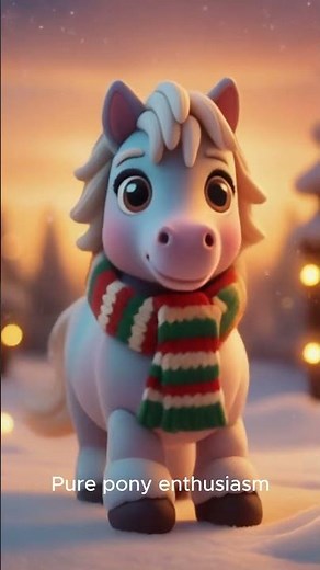 Why Winter Ponies Do This Cute Snow-Dance ❄️🐴 | Holiday Animal Science #shorts