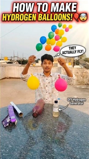 How to make hydrogen balloons 🎈 #shorts