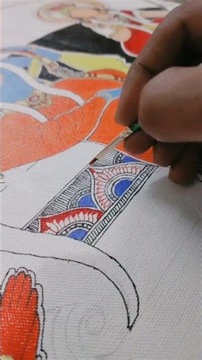 Mitha Painting 🖌️ I Madhubani Painting 🎨 I Acrylic Painting I Shree Ram Painting I Ram Darbar Art