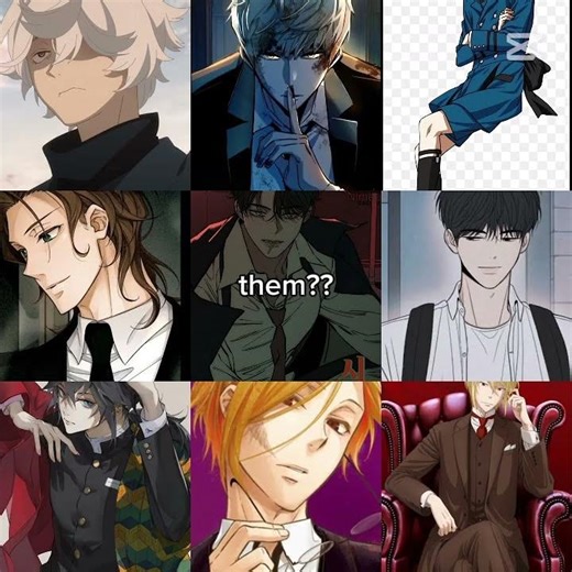 my fav characters. guys! the one without the head is ciel phantomhive sorry for the mistake!