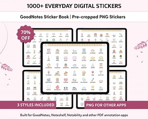 Everyday Digital Stickers, Digital Planner Stickers, Cute Daily Life Stickers, Goodnotes Stickers, iPad Stickers, Precropped PNG Stickers - Etsy New Zealand