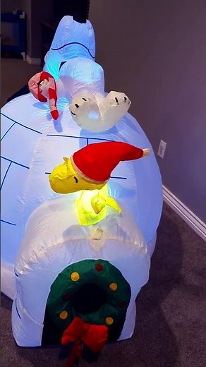 Snoopy Igloo Inflatable #snoopy #charliebrown #peanuts #christmasinflatables #inflatable #christmas