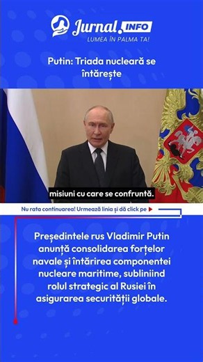 Putin: Triada nucleară se întărește