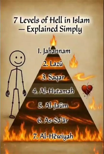 The seven levels of hell Fire in Islam #islamicreminder