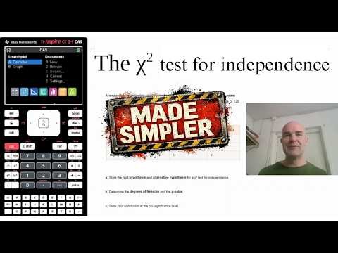 Chi‑Square Test for Independence | TI‑Nspire CX Tutorial for Students