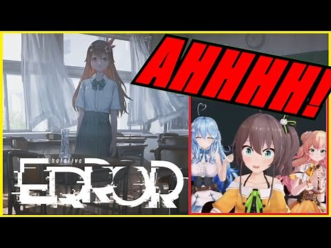 Matsuri Plays Hololive ERROR Game Demo ft. Fubuki, Nene, Lamy【Horror】【Hololive | Eng Sub】