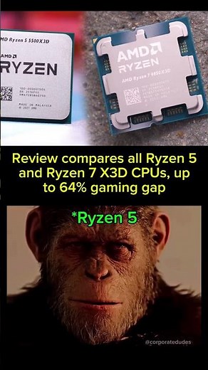 Ryzen 5 vs Ryzen 7 X3D – 64% Gaming Gap