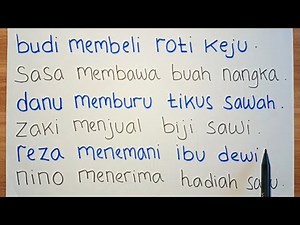 LEARN TO WRITE AND READ INDONESIAN SENTENCES FOR KINDERGARTEN, PAUD AND ELEMENTARY SCHOOL CHILDREN