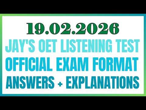 OET READING TEST 19.02.2026 #oet #oetexam #oetnursing #oetlisteningtest