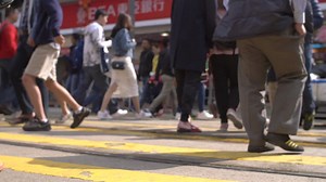 Legs of Crowd Crossing Road | Free Stock Video Footage