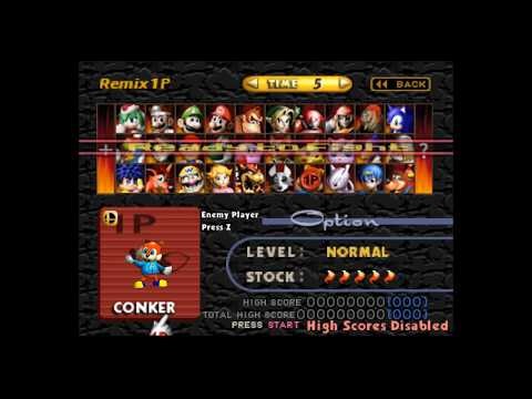 Smash Remix classic mode remix gameplay with Conker v2.0.1