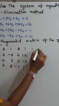 JNTUH M1 Survival Trick 🔥 Gauss Elimination Method 007