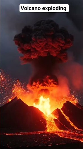 Volcano exploding 🥵 #nature #volcano #shorts