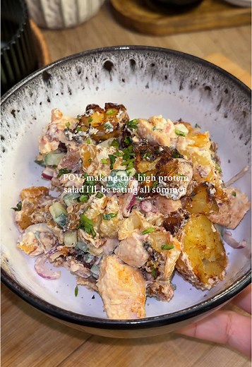 Crispy Potato Salad Recipe with Chicken and Bacon