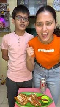 Stone Paper Scissor challenge🤣#foodie #siblings #trending #sandwich #challenge #viral #fun #games