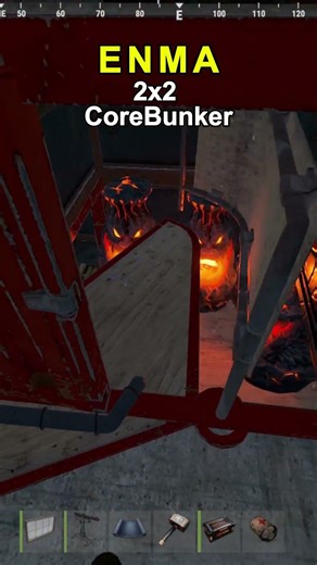 ENMA 2x2 Core Bunker Rust Base Design #rust #rustbase #rustbasedesign