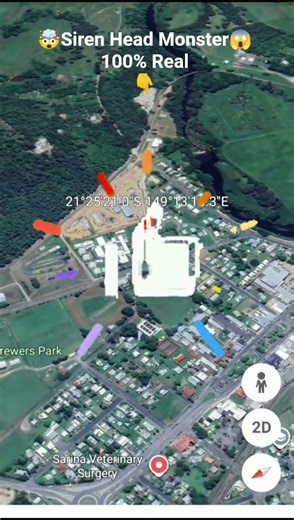Siren Head Monster 100% Real🤯 on Google maps and google earth 🌍#short #viral #ACearth