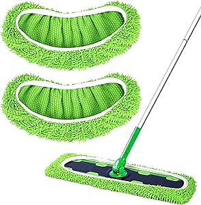 Reusable Microfiber Pads for Swiffer XL Mop - 2 Pack XL Dry Sweeping Cloths & Wet Pads Refills - X-Large Heavy Duty Mopping Cloths for Floor Mopping and Sweeping (Mop is Not Included)