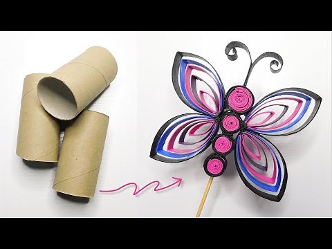 😍 Amazing Butterfly DIY Tutorial 🦋 Easy Toilet Paper Roll Craft 💫 Recycled Home Decor Idea