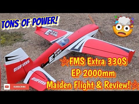 FMS Extra 330S EP 2000mm ☆Maiden Flight & Review☆