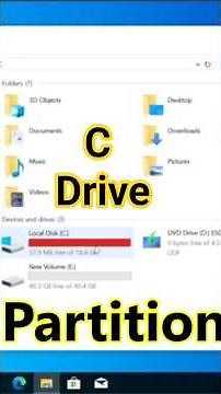 How to Partition C Drive in Windows 10 Without Losing Data