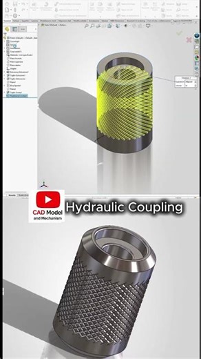 Learn the technique of Faded Knurling on Cylindrical Component in Solidworks