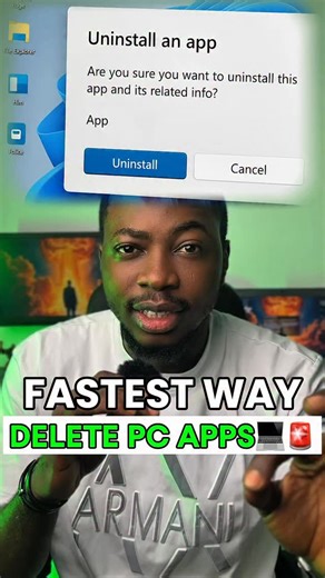 Uloko Emmanuel Rex - tech AI tips on Instagram: "How To Uninstall Any Software On Windows PC Faster! #pc #pctips #windows #windowspc #microsoft #computertricks #computertips #ai #artificialintelligence #tech #techtips #rexcodes #techtok"