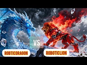 Fire Lion vs Ice Dragon – Cinematic AI Movie
