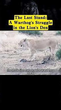 Warthog vs Lions: A Dramatic Survival Battle