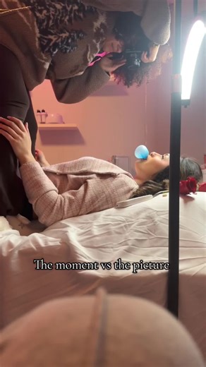 The moment vs the pics. You gotta do what you gotta do for the fire shots! Shoutout to @Tracey Costa for understanding the assignment. Love love LOVE them 💖 #trending #fyp #photoshoot #soloesthetician #skincare