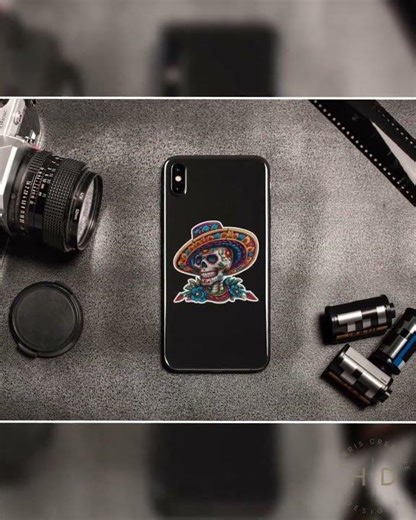 Colorful Cinco de Mayo Sugar Skull Sticker