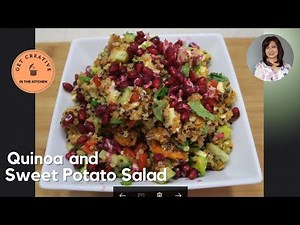 HEALTHY QUINOA AND SWEET POTATO SALAD.
